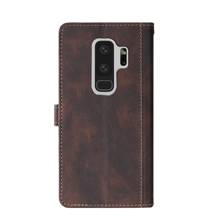 For Samsung Galaxy S9 Stitching Skin Feel Magnetic Buckle Horizontal Flip PU Leather Case with Holder & Card Slots & Wallet(Brown) by buy2fix