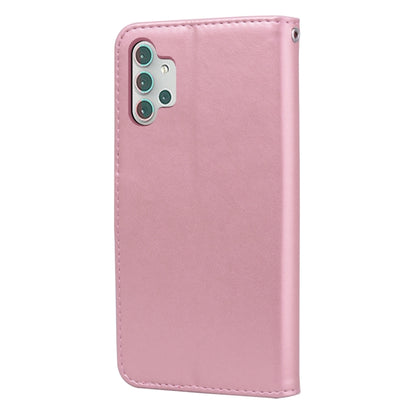 For Samsung Galaxy A32 5G Rose Embossed Horizontal Flip PU Leather Case with Holder & Card Slots & Wallet(Rose Gold) by buy2fix