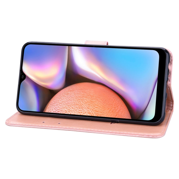 For Samsung Galaxy A32 5G Rose Embossed Horizontal Flip PU Leather Case with Holder & Card Slots & Wallet(Rose Gold) by buy2fix