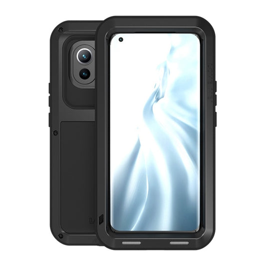 For Xiaomi Mi 11 LOVE MEI Metal Shockproof Waterproof Dustproof Protective Case without Glass(Black) - Xiaomi Cases by buy2fix | Online Shopping UK | buy2fix