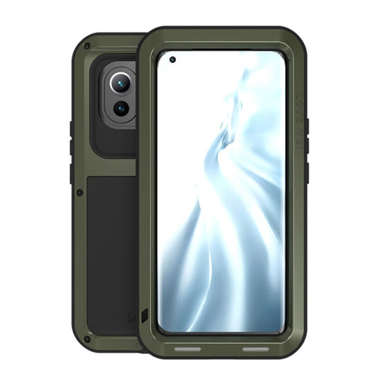 For Xiaomi Mi 11 LOVE MEI Metal Shockproof Waterproof Dustproof Protective Case without Glass(Green) - Xiaomi Cases by buy2fix | Online Shopping UK | buy2fix
