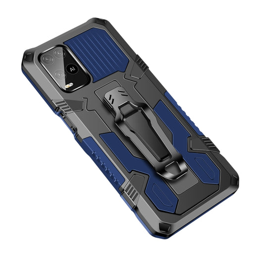 For OPPO A54 4G Armor Warrior Shockproof PC + TPU Protective Case(Sapphire Blue) by buy2fix