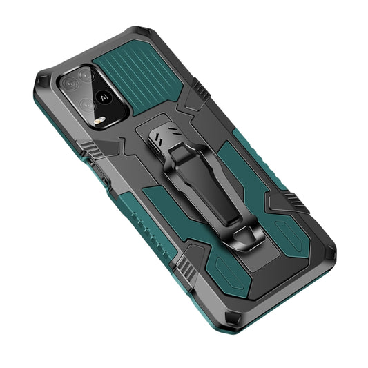 For OPPO A54 4G Armor Warrior Shockproof PC + TPU Protective Case(Army Green) by buy2fix