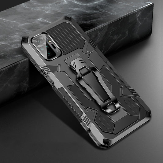 For Redmi Note 10 Pro / Note 10 Pro Max Armor Warrior Shockproof PC + TPU Protective Case(Black) - Xiaomi Cases by buy2fix | Online Shopping UK | buy2fix