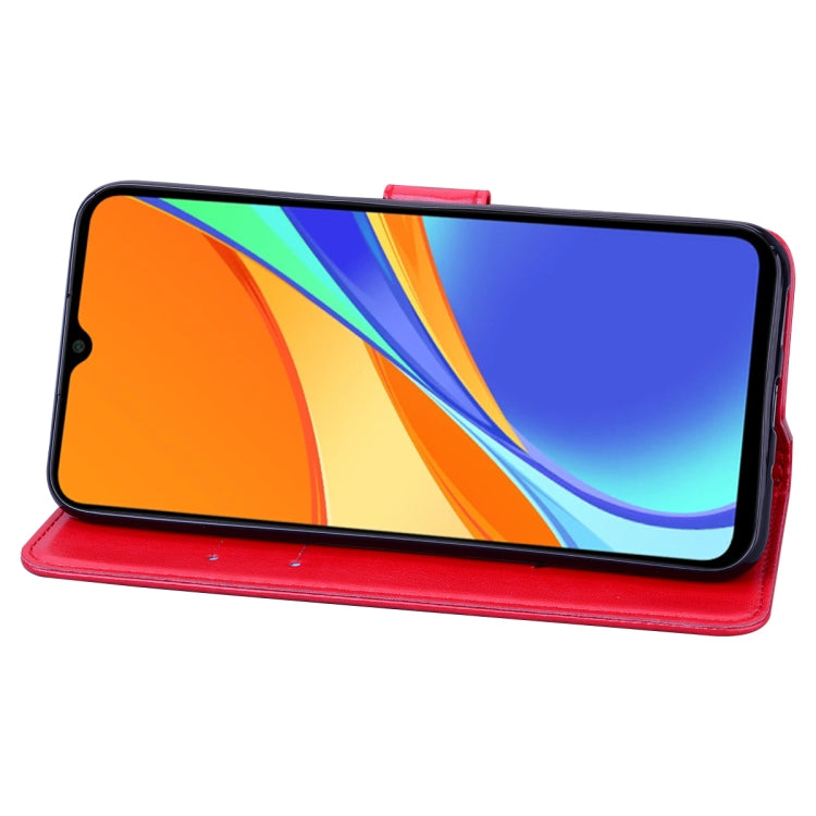 For Xiaomi Redmi 9T Rose Embossed Horizontal Flip PU Leather Case with Holder & Card Slots & Wallet(Red) - Xiaomi Cases by buy2fix | Online Shopping UK | buy2fix