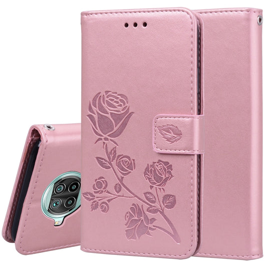 For Xiaomi Mi 10T Lite 5G Rose Embossed Horizontal Flip PU Leather Case with Holder & Card Slots & Wallet(Rose Gold) - Xiaomi Cases by buy2fix | Online Shopping UK | buy2fix