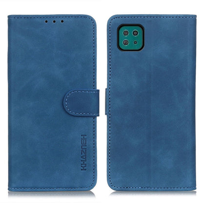 For Samsung Galaxy A22 5G(EU Version) KHAZNEH Retro Texture Horizontal Flip Leather Case with Holder & Card Slots & Wallet(Blue) by buy2fix