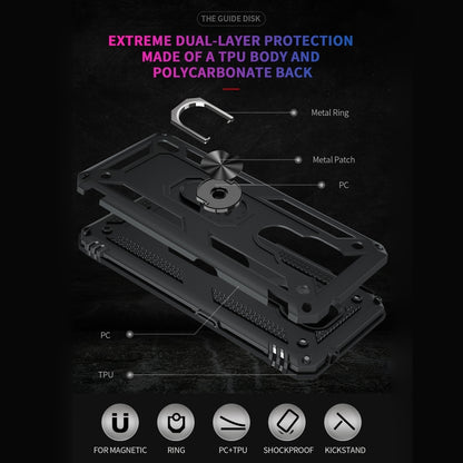 For Motorola Moto E7 Shockproof TPU + PC Protective Case with 360 Degree Rotating Holder(Black) - Motorola Cases by buy2fix | Online Shopping UK | buy2fix