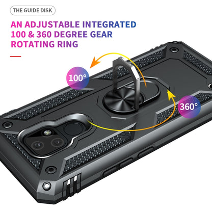 For Motorola Moto E7 Shockproof TPU + PC Protective Case with 360 Degree Rotating Holder(Black) - Motorola Cases by buy2fix | Online Shopping UK | buy2fix