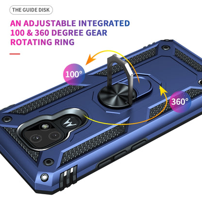 For Motorola Moto E7 Shockproof TPU + PC Protective Case with 360 Degree Rotating Holder(Blue) - Motorola Cases by buy2fix | Online Shopping UK | buy2fix