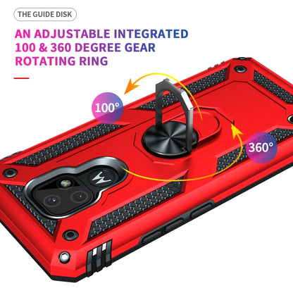 For Motorola Moto E7 Shockproof TPU + PC Protective Case with 360 Degree Rotating Holder(Red) - Motorola Cases by buy2fix | Online Shopping UK | buy2fix