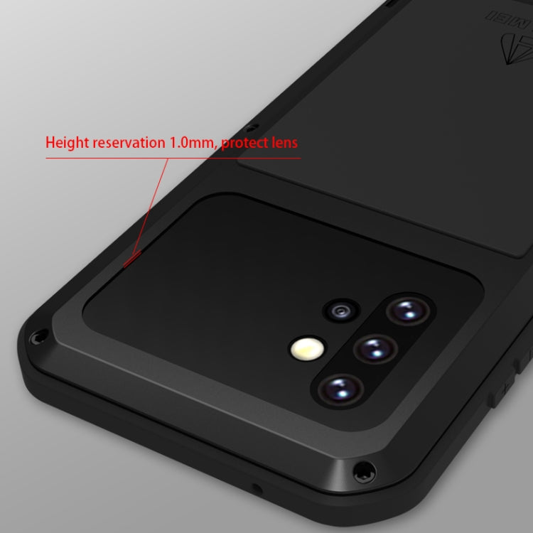 For Samsung Galaxy A52 5G / 4G LOVE MEI Metal Shockproof Waterproof Dustproof Protective Case with Glass(Red) by LOVE MEI