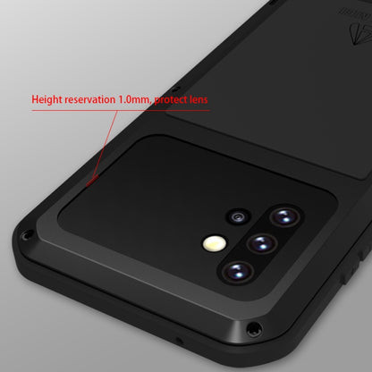 For Samsung Galaxy A52 5G / 4G LOVE MEI Metal Shockproof Waterproof Dustproof Protective Case with Glass(Red) by LOVE MEI