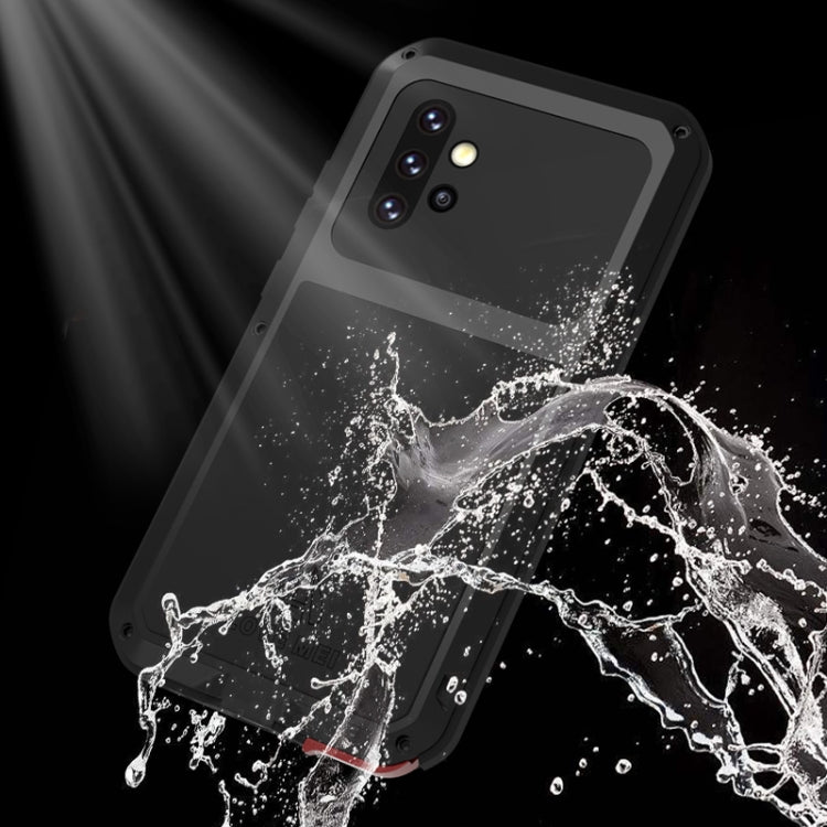 For Samsung Galaxy A52 5G / 4G LOVE MEI Metal Shockproof Waterproof Dustproof Protective Case with Glass(Yellow) - Galaxy Phone Cases by LOVE MEI | Online Shopping UK | buy2fix