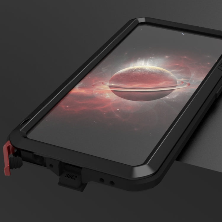 For Samsung Galaxy A72 5G / 4G LOVE MEI Metal Shockproof Waterproof Dustproof Protective Case with Glass(Yellow) by LOVE MEI