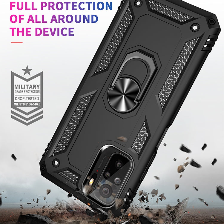 For Xiaomi Redmi Note 10 / Note 10s Shockproof TPU + PC Protective Case with 360 Degree Rotating Holder(Black) - Xiaomi Cases by buy2fix | Online Shopping UK | buy2fix