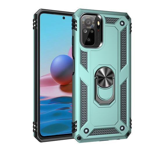 For Xiaomi Redmi Note 10 / Note 10s Shockproof TPU + PC Protective Case with 360 Degree Rotating Holder(Dark Green) - Xiaomi Cases by buy2fix | Online Shopping UK | buy2fix