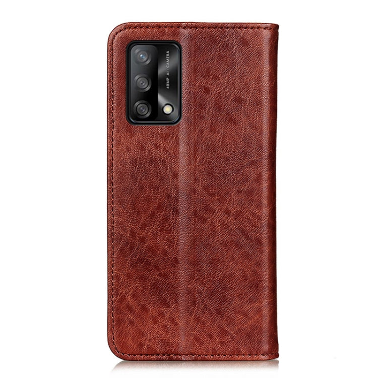 For OPPO F19 / A74 4G Magnetic Crazy Horse Texture Horizontal Flip Leather Case with Holder & Card Slots & Wallet(Brown) by buy2fix