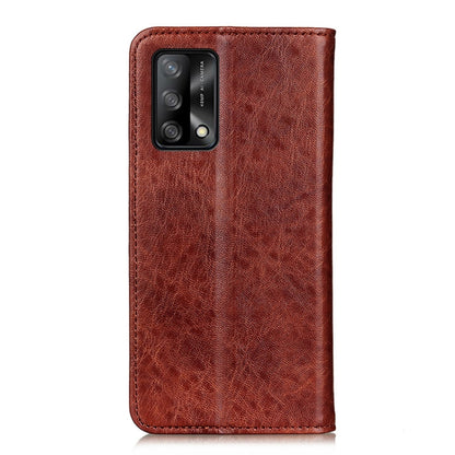 For OPPO F19 / A74 4G Magnetic Crazy Horse Texture Horizontal Flip Leather Case with Holder & Card Slots & Wallet(Brown) by buy2fix