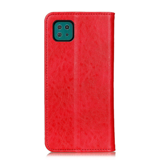 For Samsung Galaxy A22 5G(EU Version) Magnetic Crazy Horse Texture Horizontal Flip Leather Case with Holder & Card Slots & Wallet(Red) by buy2fix