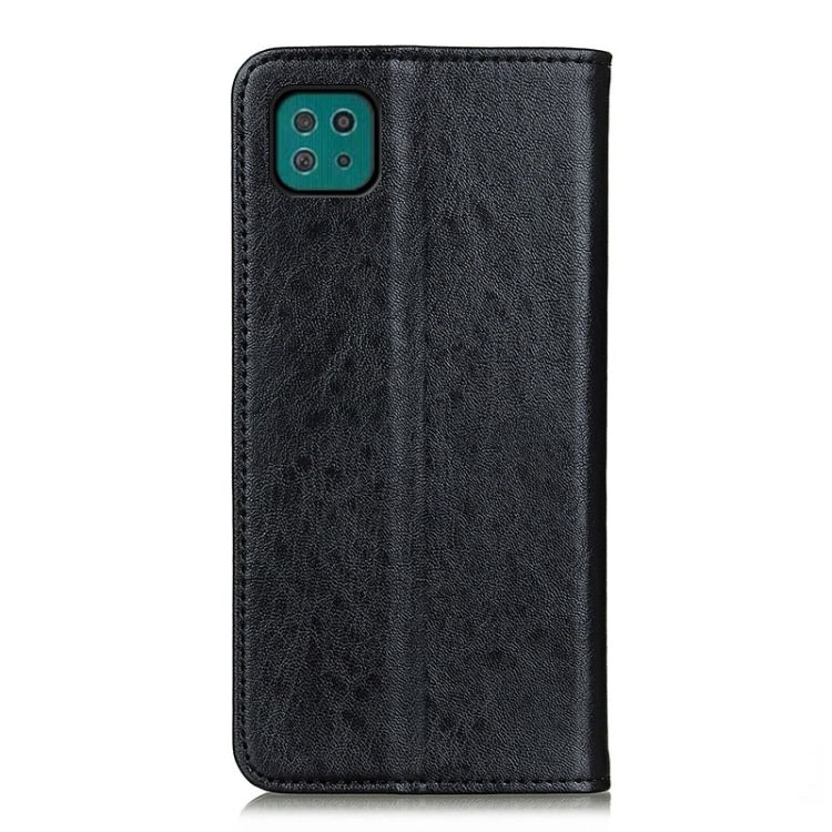 For Samsung Galaxy A22 5G(EU Version) Magnetic Crazy Horse Texture Horizontal Flip Leather Case with Holder & Card Slots & Wallet(Black) by buy2fix