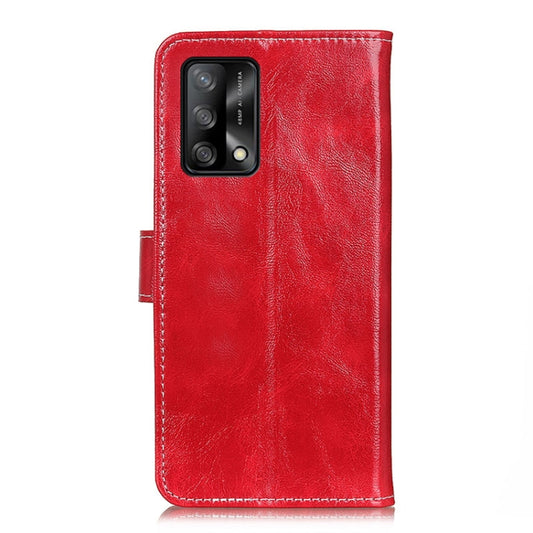 For OPPO F19 / A74 4G Retro Crazy Horse Texture Horizontal Flip Leather Case with Holder & Card Slots & Photo Frame & Wallet(Red) by buy2fix