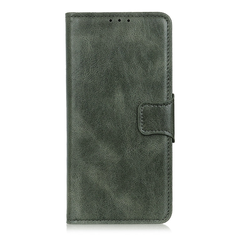 For Samsung Galaxy A22 5G(EU Version) Mirren Crazy Horse Texture Horizontal Flip Leather Case with Holder & Card Slots & Wallet(Dark Green) by buy2fix