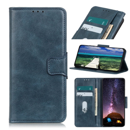 For Samsung Galaxy A22 5G(EU Version) Mirren Crazy Horse Texture Horizontal Flip Leather Case with Holder & Card Slots & Wallet(Blue) by buy2fix