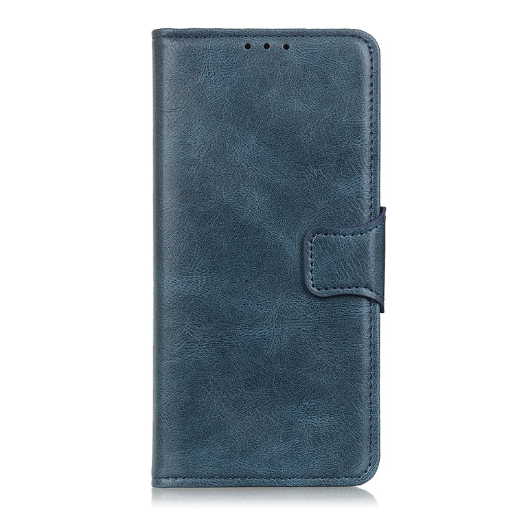 For Samsung Galaxy A22 5G(EU Version) Mirren Crazy Horse Texture Horizontal Flip Leather Case with Holder & Card Slots & Wallet(Blue) by buy2fix