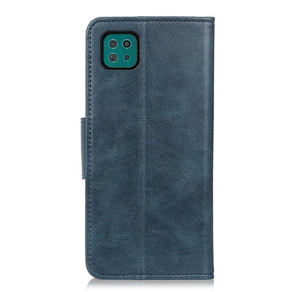 For Samsung Galaxy A22 5G(EU Version) Mirren Crazy Horse Texture Horizontal Flip Leather Case with Holder & Card Slots & Wallet(Blue) by buy2fix