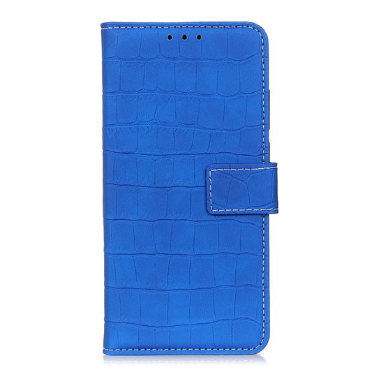 For Samsung Galaxy A22 5G(EU Version) Magnetic Crocodile Texture Horizontal Flip Leather Case with Holder & Card Slots & Wallet(Blue) by buy2fix