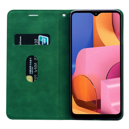 For Samsung Galaxy A12 5G Frosted Business Magnetic Horizontal Flip PU Leather Case with Holder & Card Slot & Lanyard(Green) by buy2fix