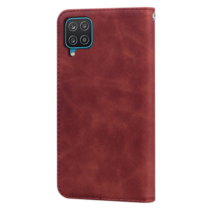 For Samsung Galaxy A12 5G Frosted Business Magnetic Horizontal Flip PU Leather Case with Holder & Card Slot & Lanyard(Brown) by buy2fix