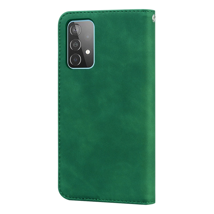 For Samsung Galaxy A52 5G / 4G Frosted Business Magnetic Horizontal Flip PU Leather Case with Holder & Card Slot & Lanyard(Green) by buy2fix