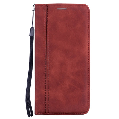 For Samsung Galaxy S21 5G Frosted Business Magnetic Horizontal Flip PU Leather Case with Holder & Card Slot & Lanyard(Brown) - Galaxy S21 5G Cases by buy2fix | Online Shopping UK | buy2fix