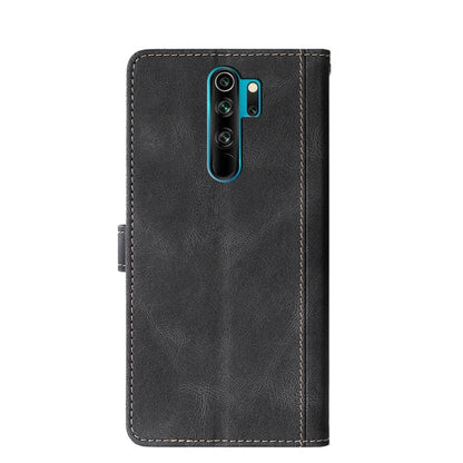 For Xiaomi Redmi Note 8 Pro Stitching Skin Feel Magnetic Buckle Horizontal Flip PU Leather Case with Holder & Card Slots & Wallet(Black) - Xiaomi Cases by buy2fix | Online Shopping UK | buy2fix