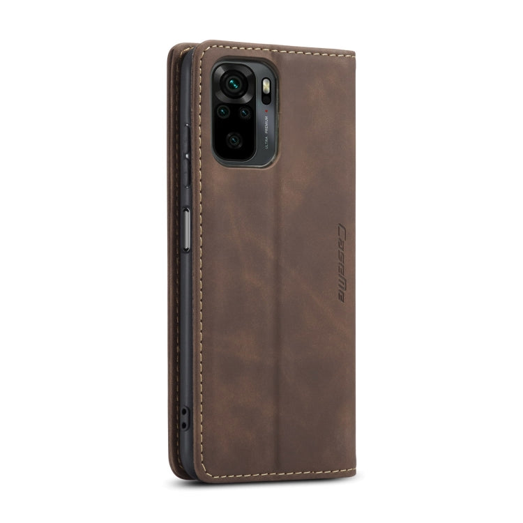 For Xiaomi Redmi Note 10 4G / Note 10s CaseMe 013 Multifunctional Horizontal Flip Leather Case with Holder & Card Slot & Wallet(Coffee) - Xiaomi Cases by CaseMe | Online Shopping UK | buy2fix