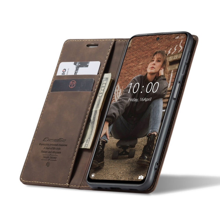 For Xiaomi Redmi Note 10 4G / Note 10s CaseMe 013 Multifunctional Horizontal Flip Leather Case with Holder & Card Slot & Wallet(Coffee) - Xiaomi Cases by CaseMe | Online Shopping UK | buy2fix