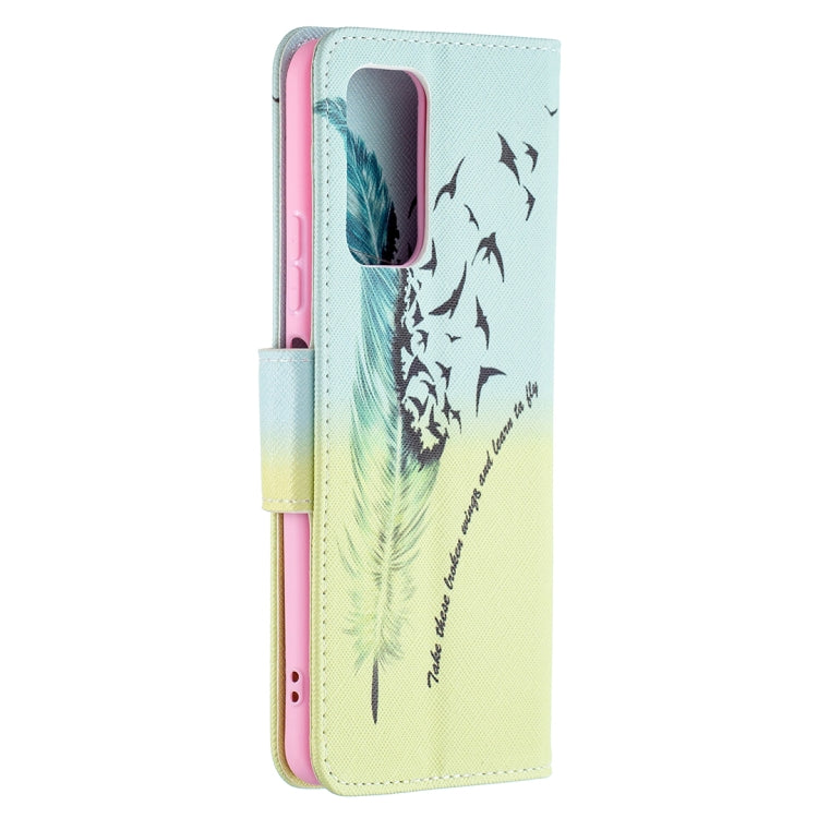 For Xiaomi Redmi Note 10 Pro Colored Drawing Pattern Horizontal Flip Leather Case with Holder & Card Slots & Wallet(Feather) - Xiaomi Cases by buy2fix | Online Shopping UK | buy2fix