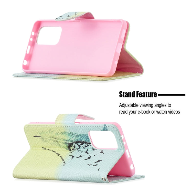 For Xiaomi Redmi Note 10 Pro Colored Drawing Pattern Horizontal Flip Leather Case with Holder & Card Slots & Wallet(Feather) - Xiaomi Cases by buy2fix | Online Shopping UK | buy2fix