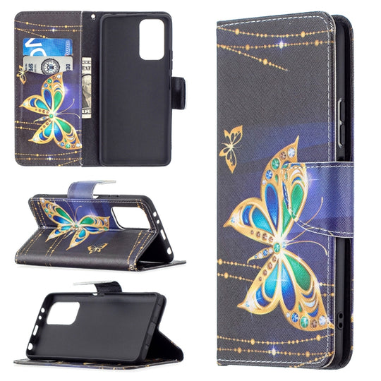 For Xiaomi Redmi Note 10 Pro Colored Drawing Pattern Horizontal Flip Leather Case with Holder & Card Slots & Wallet(Big Butterfly)
