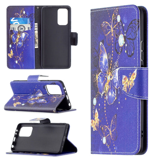For Xiaomi Redmi Note 10 Pro Colored Drawing Pattern Horizontal Flip Leather Case with Holder & Card Slots & Wallet(Purple Butterfly) - Xiaomi Cases by buy2fix | Online Shopping UK | buy2fix