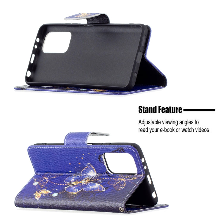 For Xiaomi Redmi Note 10 Pro Colored Drawing Pattern Horizontal Flip Leather Case with Holder & Card Slots & Wallet(Purple Butterfly) - Xiaomi Cases by buy2fix | Online Shopping UK | buy2fix