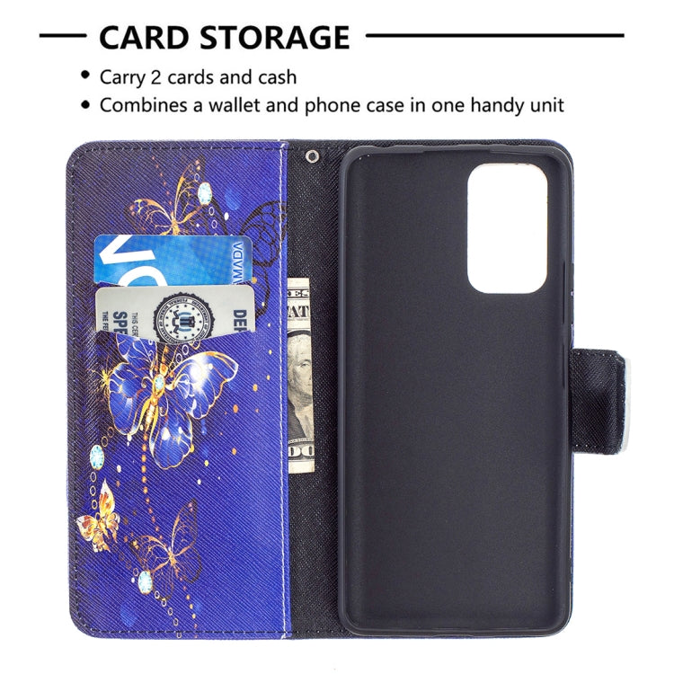For Xiaomi Redmi Note 10 Pro Colored Drawing Pattern Horizontal Flip Leather Case with Holder & Card Slots & Wallet(Purple Butterfly) - Xiaomi Cases by buy2fix | Online Shopping UK | buy2fix