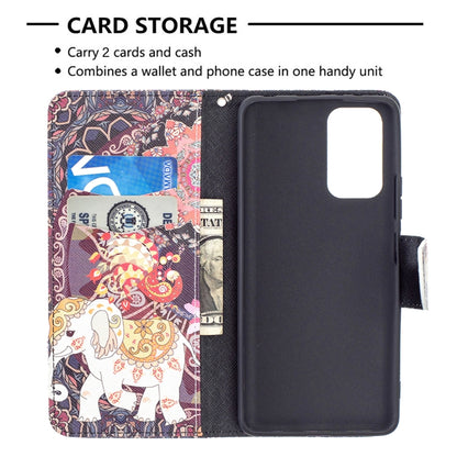 For Xiaomi Redmi Note 10 Pro Colored Drawing Pattern Horizontal Flip Leather Case with Holder & Card Slots & Wallet(Flowers Elephant) - Xiaomi Cases by buy2fix | Online Shopping UK | buy2fix