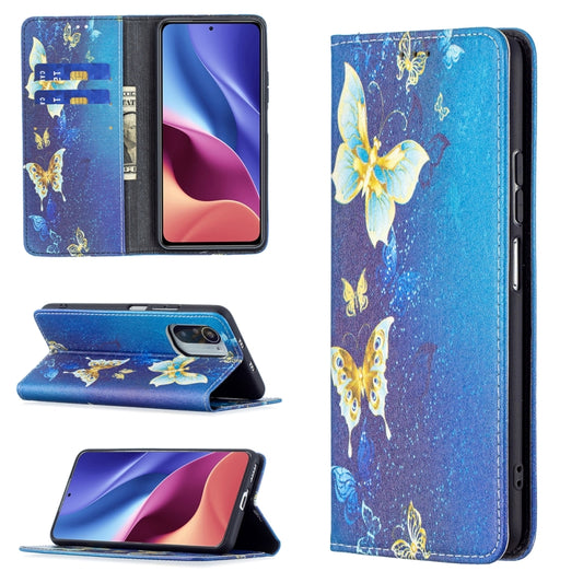 For Xiaomi Mi 11i / Poco F3 / Redmi K40 Colored Drawing Pattern Invisible Magnetic Horizontal Flip PU Leather Case with Holder & Card Slots & Wallet(Kingdee) - Xiaomi Cases by buy2fix | Online Shopping UK | buy2fix