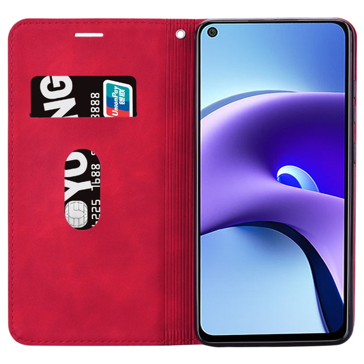 For Xiaomi Redmi Note 9T Frosted Business Magnetic Horizontal Flip PU Leather Case with Holder & Card Slot & Lanyard(Red) - Xiaomi Cases by buy2fix | Online Shopping UK | buy2fix