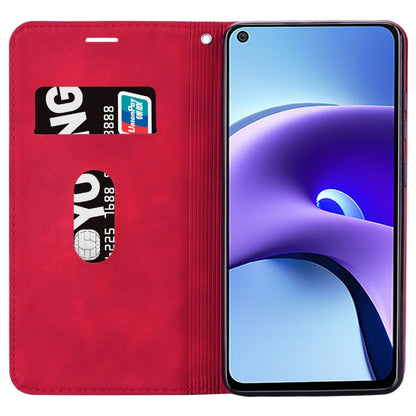 For Xiaomi Redmi Note 9T Frosted Business Magnetic Horizontal Flip PU Leather Case with Holder & Card Slot & Lanyard(Red) - Xiaomi Cases by buy2fix | Online Shopping UK | buy2fix
