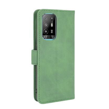 For OPPO F19 Pro / A94 5G Solid Color Skin Feel Magnetic Buckle Horizontal Flip Calf Texture PU Leather Case with Holder & Card Slots & Wallet(Green) by buy2fix
