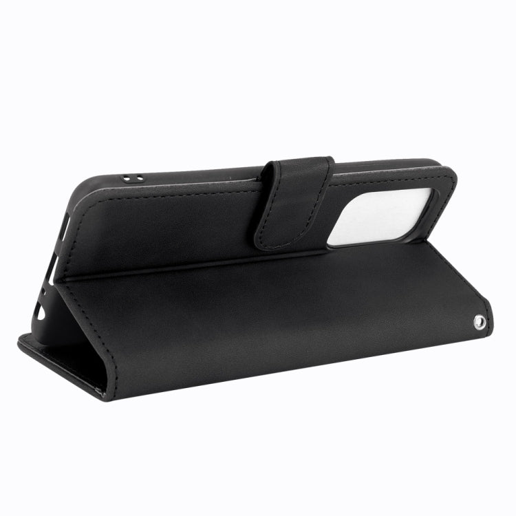 For OPPO F19 Pro / A94 5G Solid Color Skin Feel Magnetic Buckle Horizontal Flip Calf Texture PU Leather Case with Holder & Card Slots & Wallet(Black) by buy2fix
